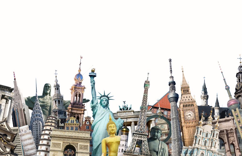 around the world