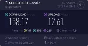 Spped Test Starlink