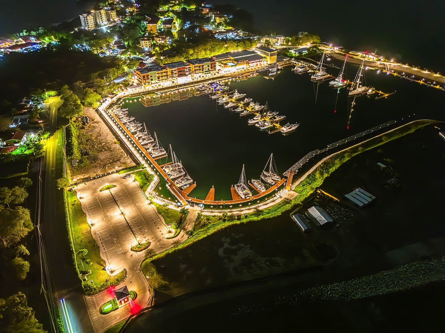 marina at night