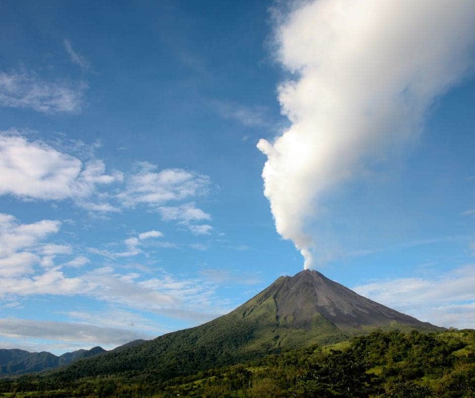 Arenal erupting