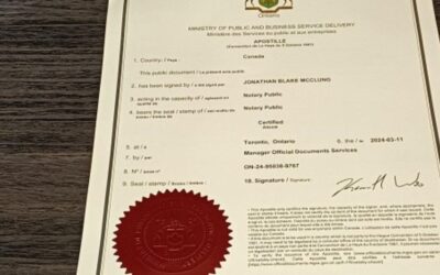 What is an “apostille,” and what reference does it have to the “Hague Convention”?
