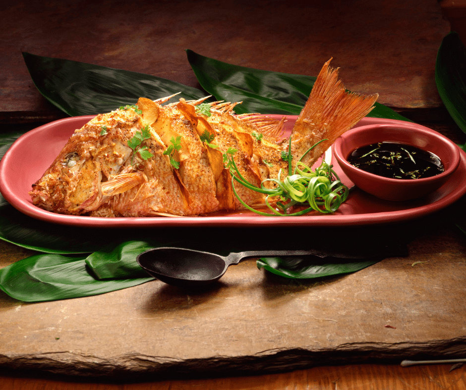 Taste Costa Rica’s coastal magic with Pargo Rojo Frito—crispy skin, tender flesh, and pure seaside flavour in every bite.
